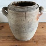 Raw stoneware pot