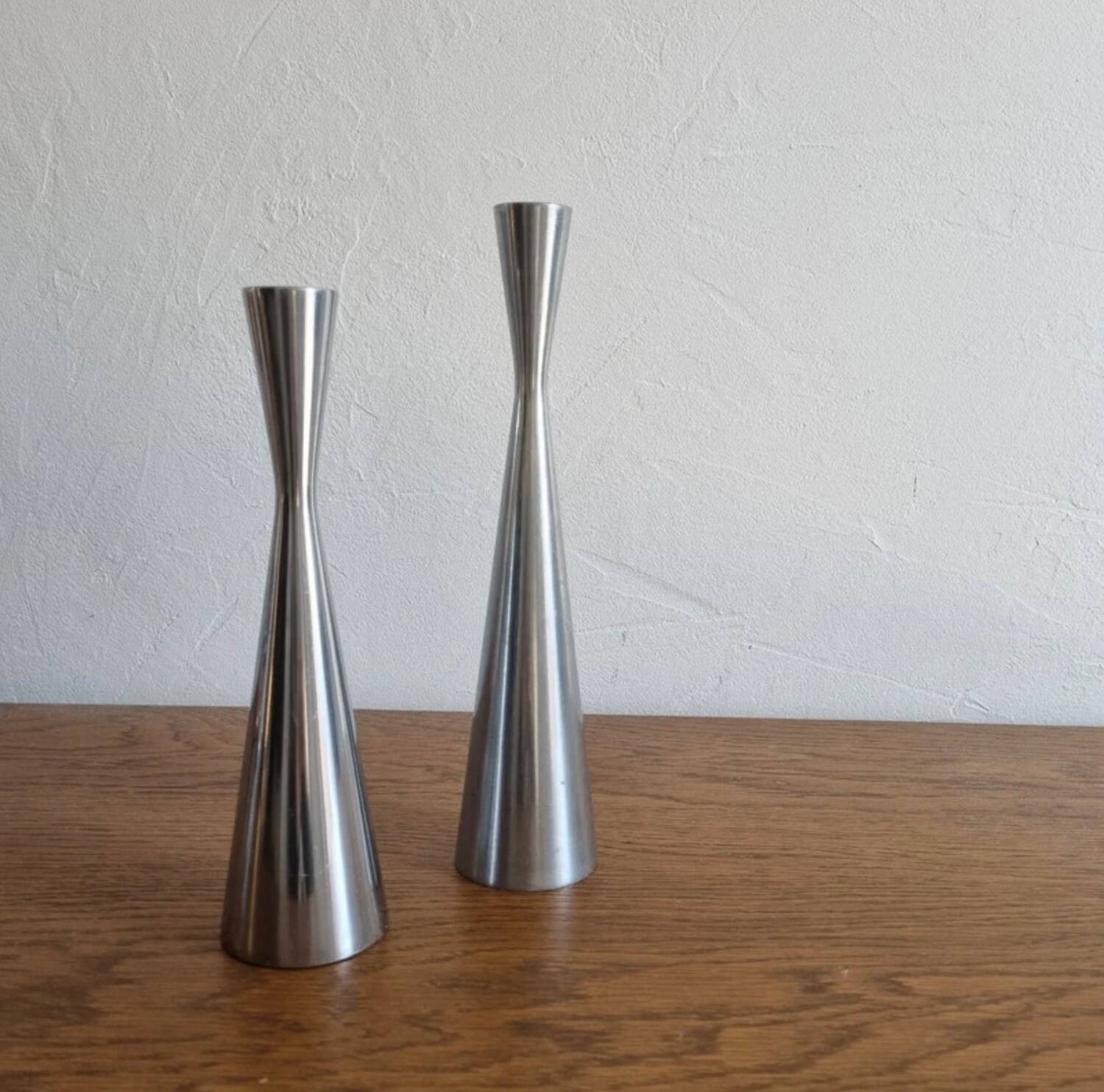 2 Duos of vintage Erika Pekkari candlesticks for Ikea