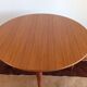 Scandinavian round extendable teak table