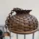 Pair of rattan ceiling lights