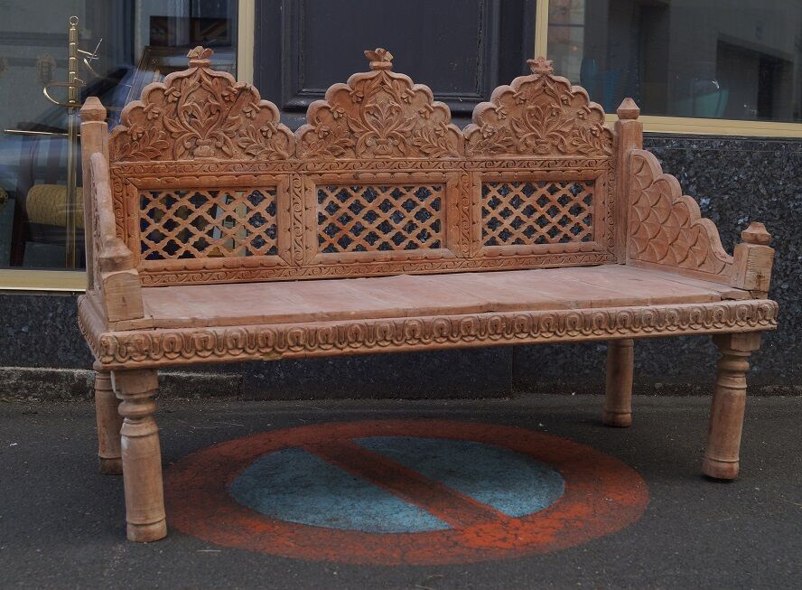 Carved bench of Pakistan