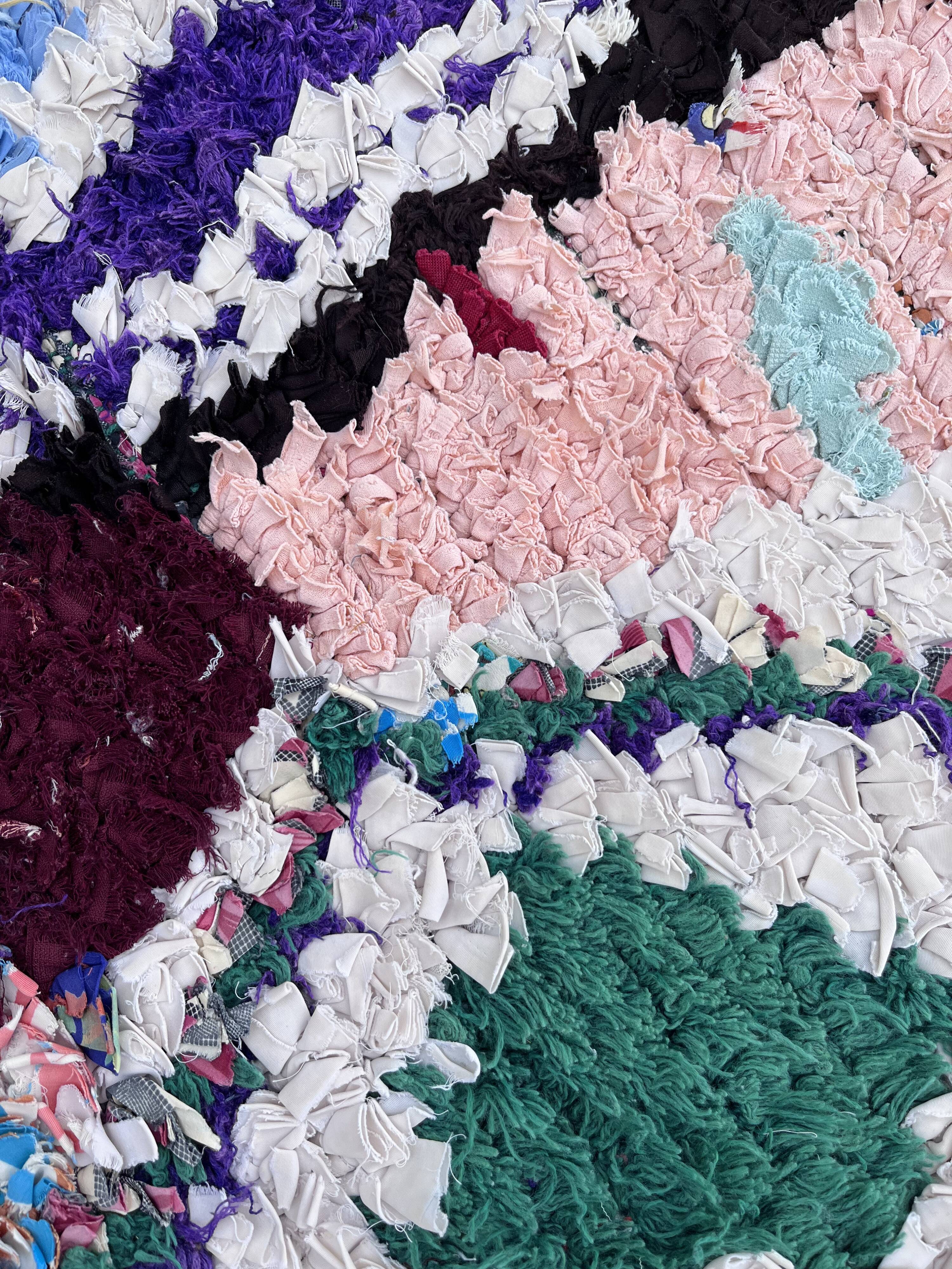 Old boucherouite berber carpet