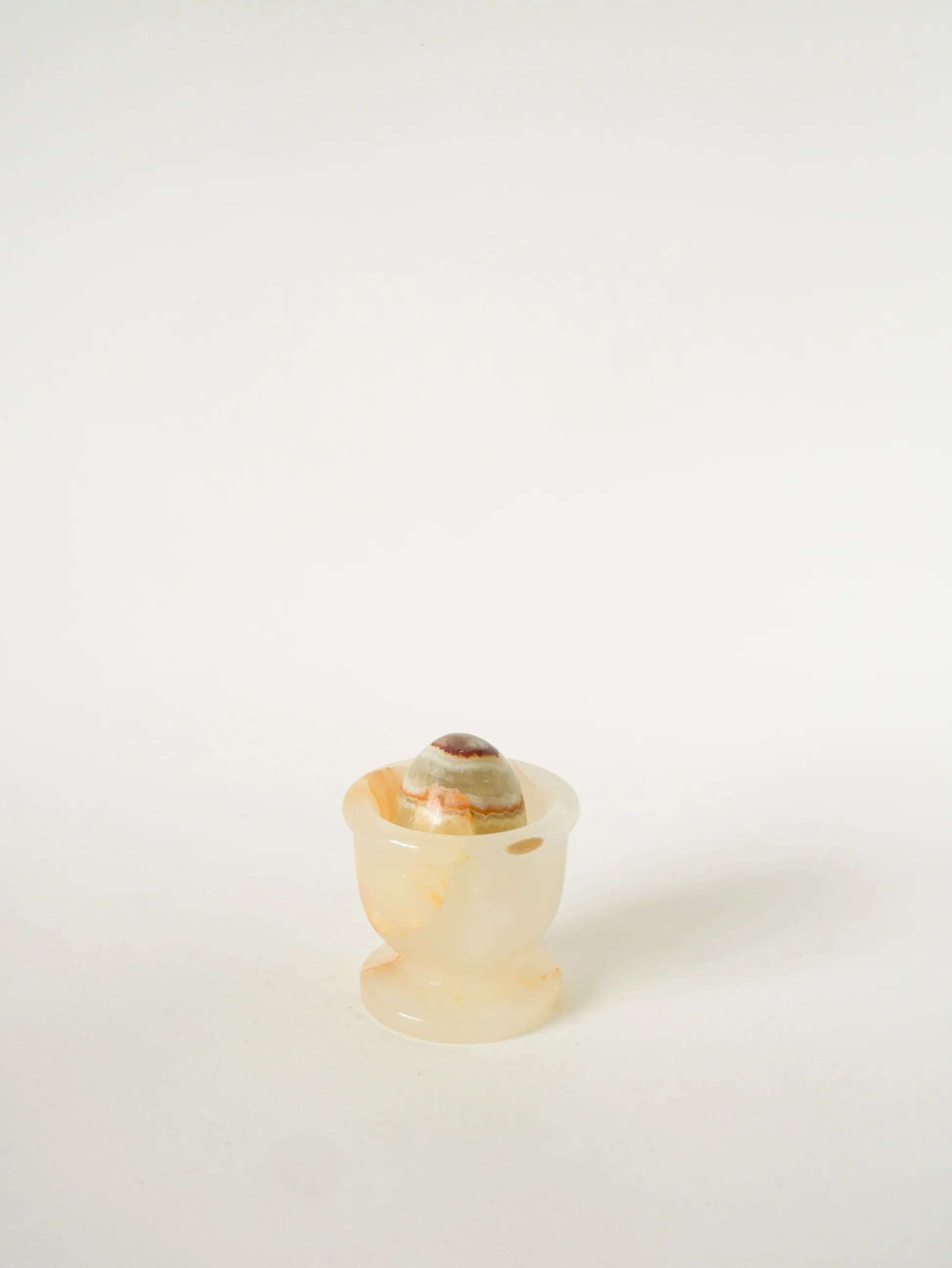 Small mortar and pestle in alabaster, 1970