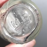 9 vintage thick glass spice bottles