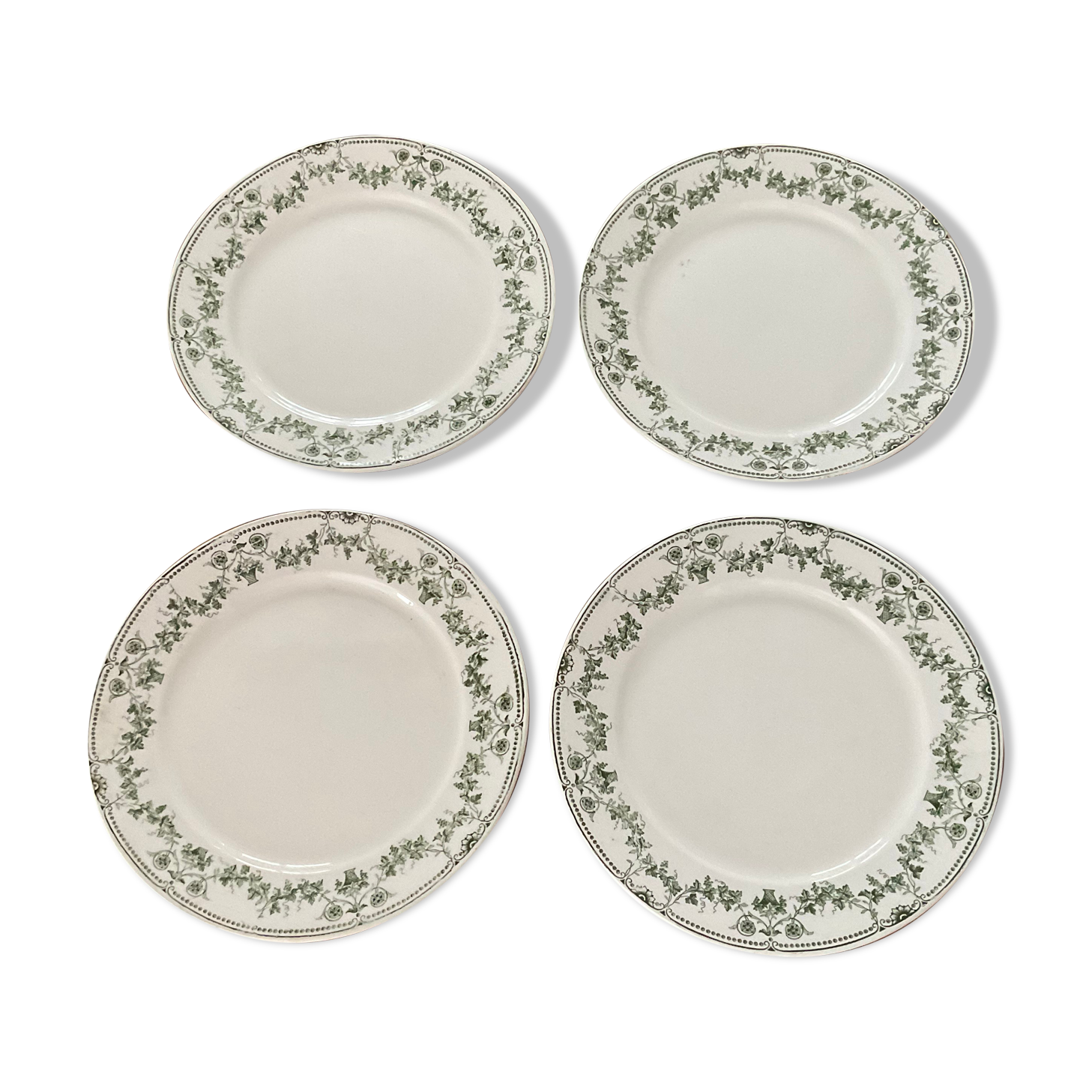 6 flat dessert plates. Badonvillers.model champagne