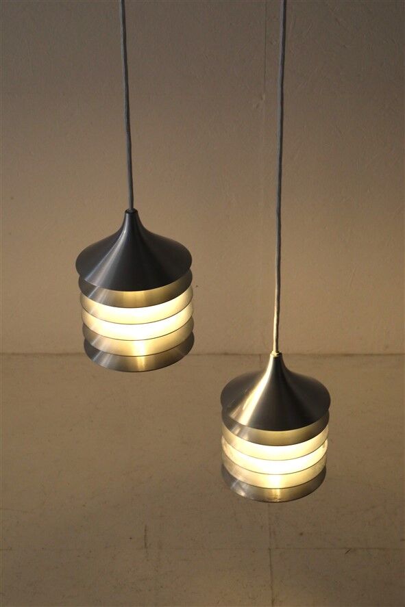 Set of 2 'Duett' pendant lamps / Bent Gantzel-Boysen / Ikea / 1980s / Danish postmodern design