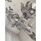 Contemporary brunish-clay florentine wrought iron leafs chandelier