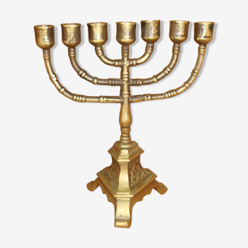 Chandelier menorah en bronze