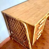 Bureau ancien en rotin