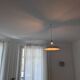 Industrial white metal pendant light