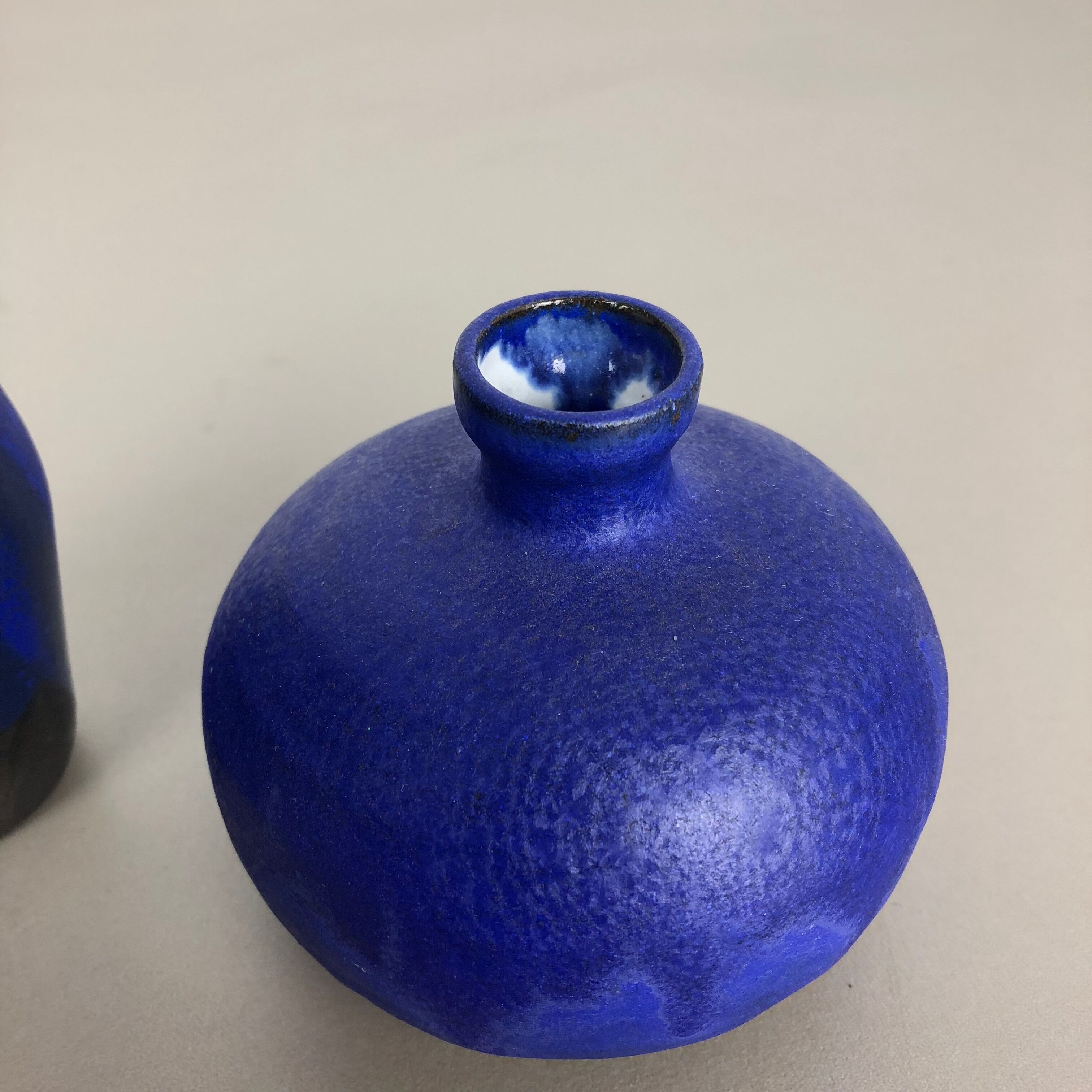 Set of 3 ceramic studio pottery vase by Gerhard Liebenthron, Germany, 1960s