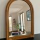 Vintage bamboo arched mirror 33x45cm