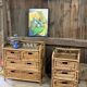 Meuble en rotin vintage