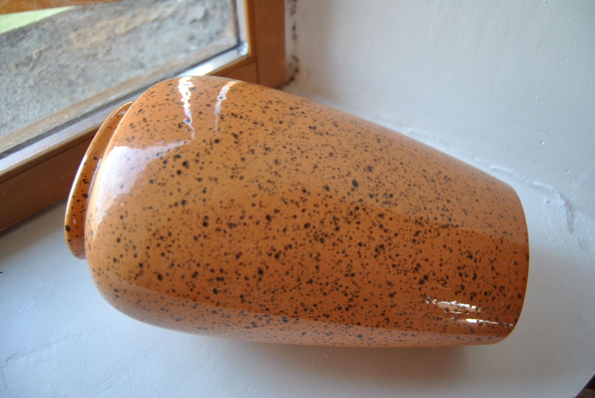 W.Germany 504-30 orange speckled vase 70s