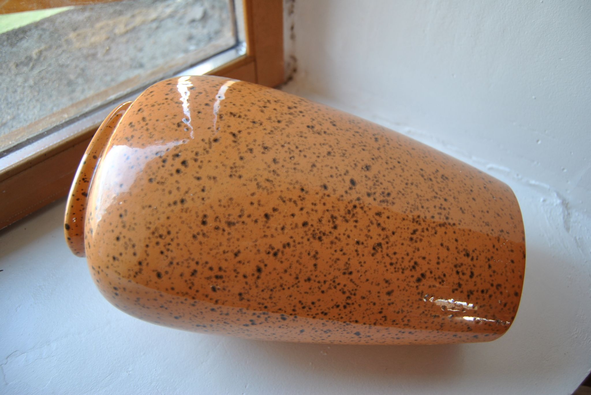 W.Germany 504-30 orange speckled vase 70s