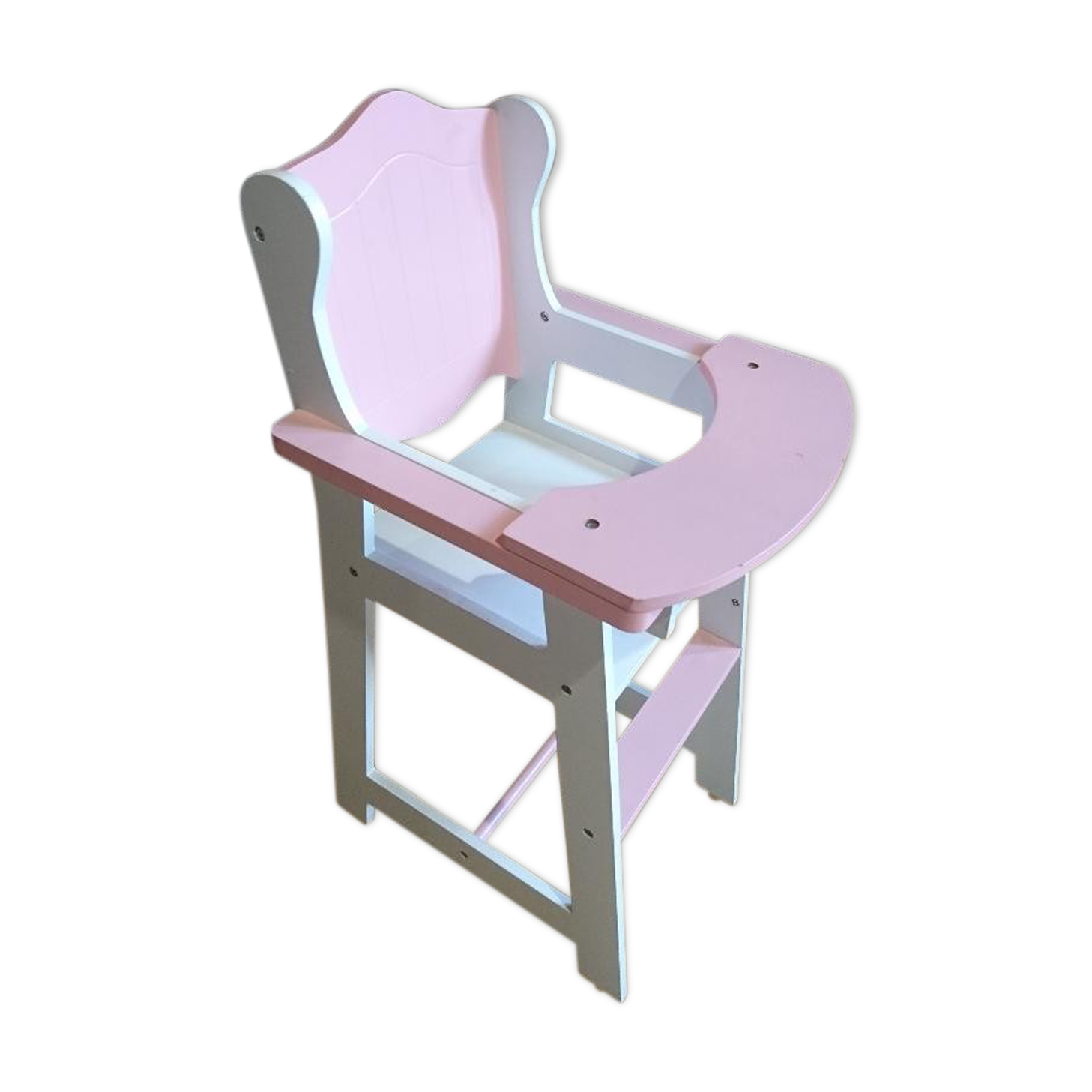 High wooden doll chair