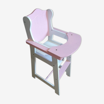 High wooden doll chair