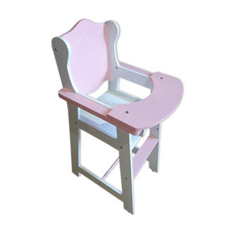 High wooden doll chair