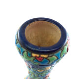 Soliflore vase in blue enamels of Longwy