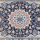 Nain carpet, floral patterns, blue and red, 116x206cm, Iran