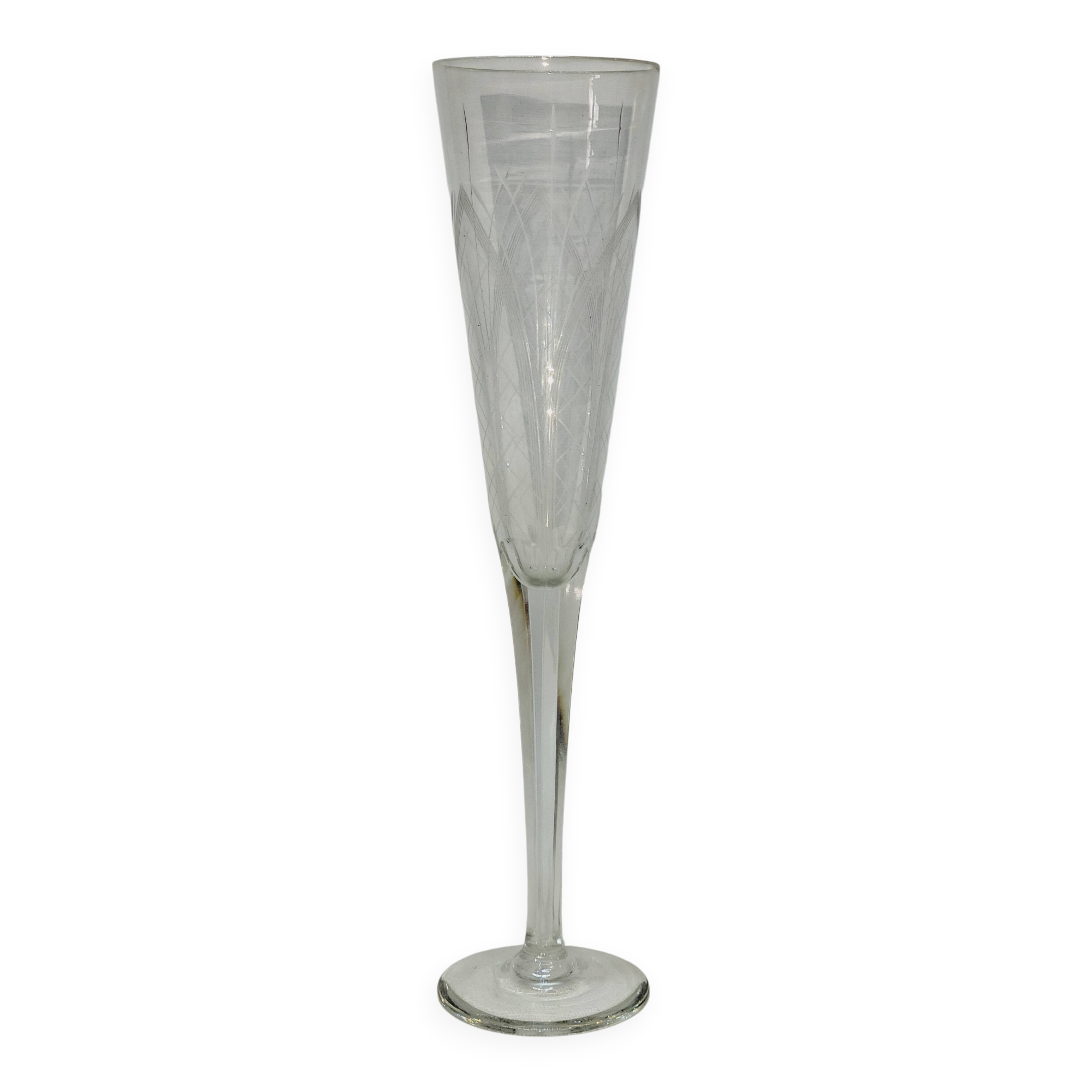 Antique Baccarat / St Louis Cut Crystal Champagne Flute