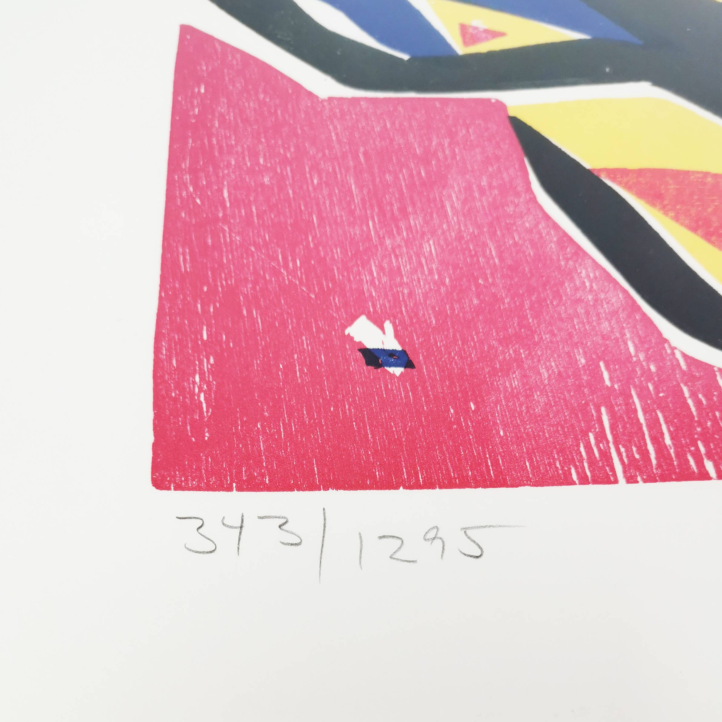 Graphics - lithography, Helle Thorborg, Denmark 1960s.