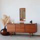 Enfilade teck vintage Meredew rénovée (165 cm)