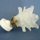 Old porcelain wall light vintage glass tulip