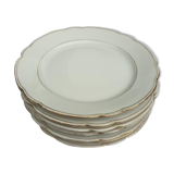 Set 7 plates porcelain gold fillets Seltmann Bavaria