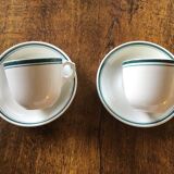 Cup and saucer Sarreguemines iron earth