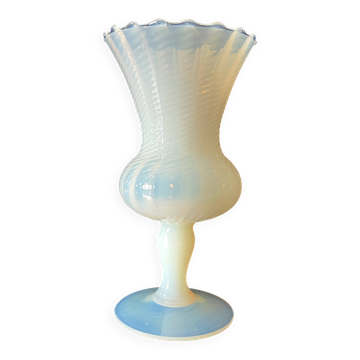 Vase en opaline, verre d'Empoli, Florence Italie 1960