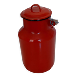 Pot à lait émaillée rouge