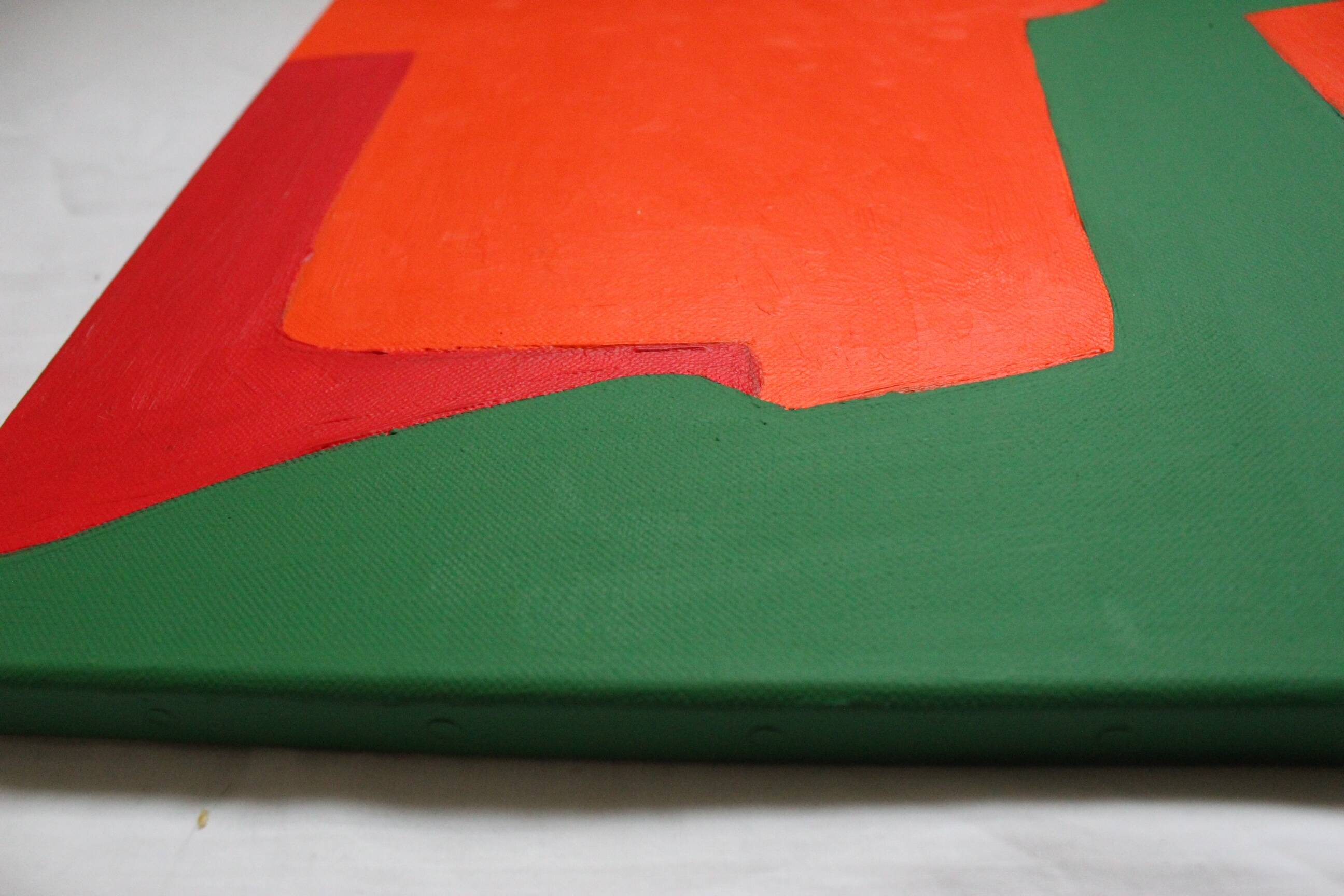 Peinture originale orange "équilibre" par Bodasca