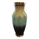 Vintage earthenware vase gold border marked Germany