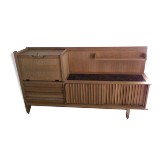 Sidebord midboard Guillerme and Chambron design french 60s