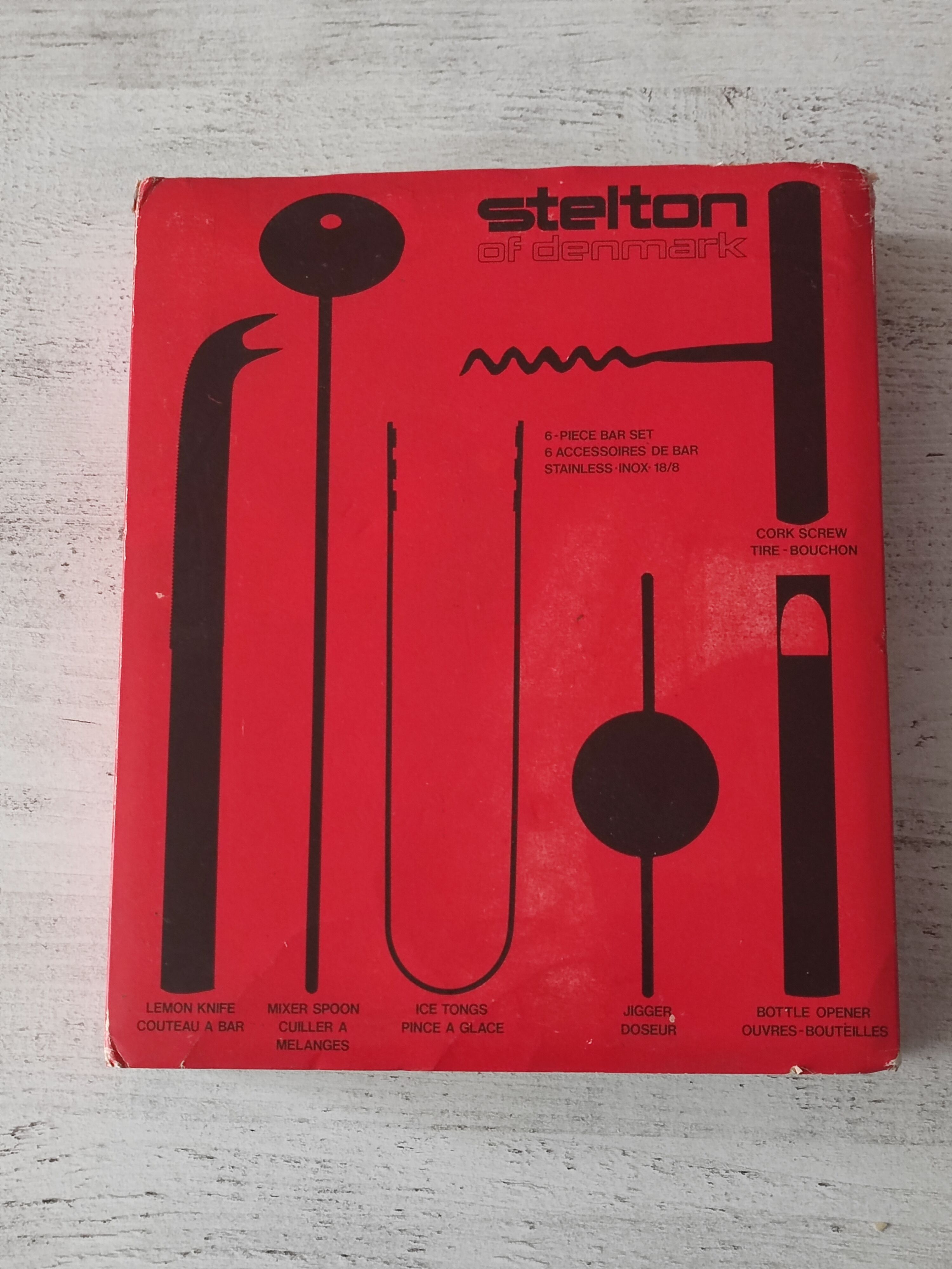 Bar set by Arne Jacobsen & Peter Holmblad for Stelton.l