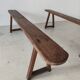 Pair of solid oak benches