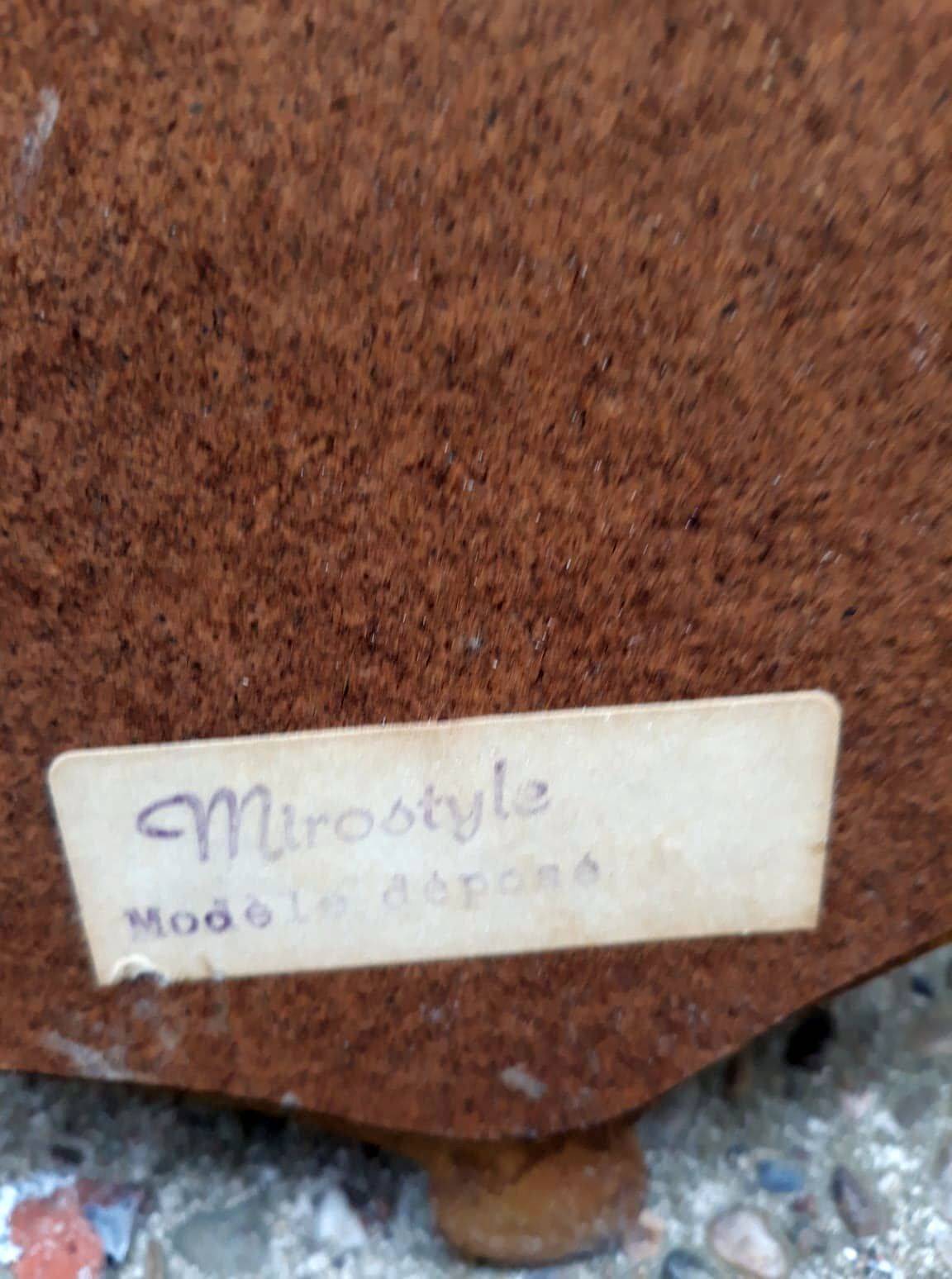 Art Deco mirror in carved wood with gilding, 1950