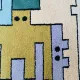 Geometric animal/Tetris rug, vintage