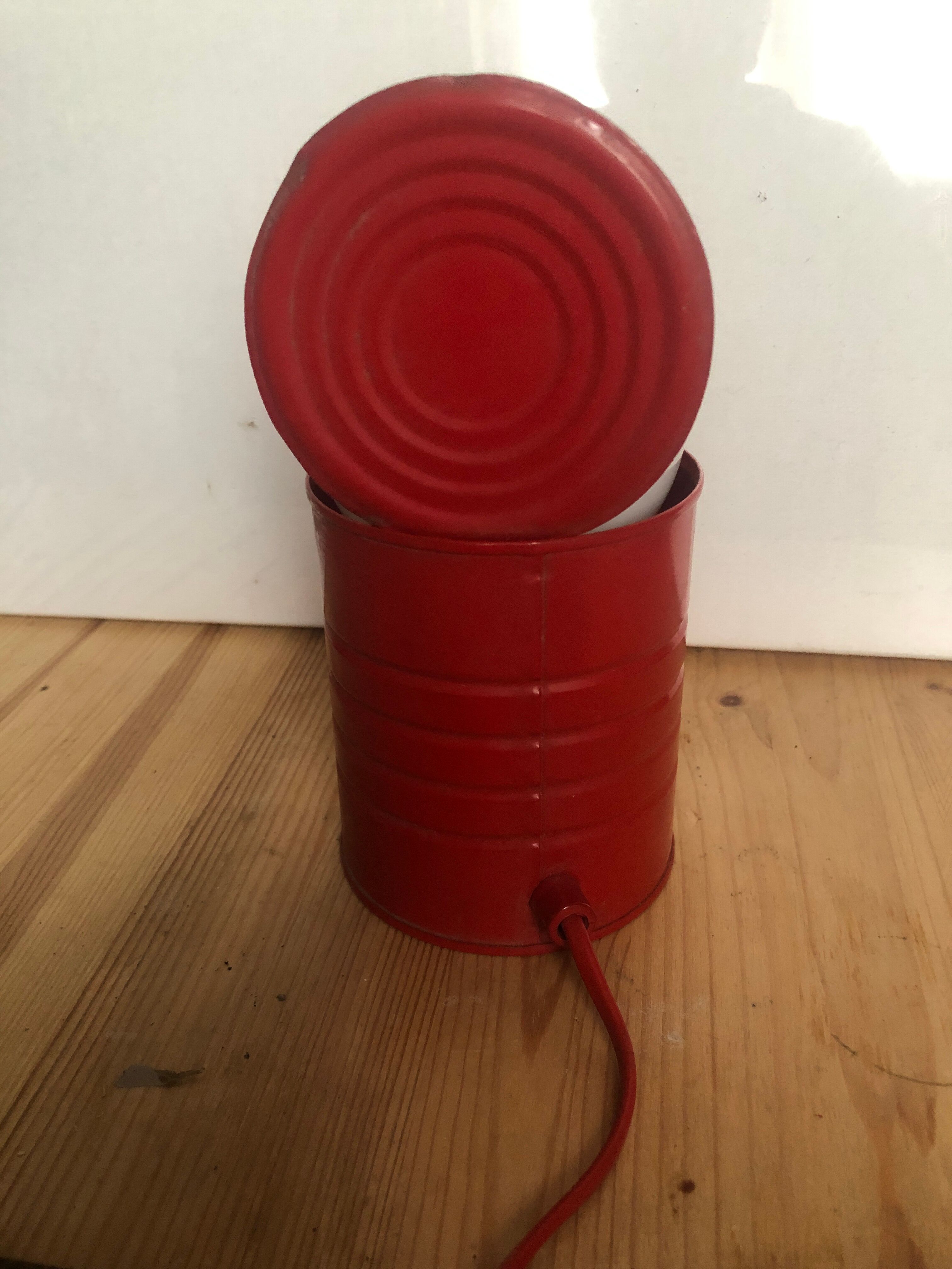 Vintage canned lamp