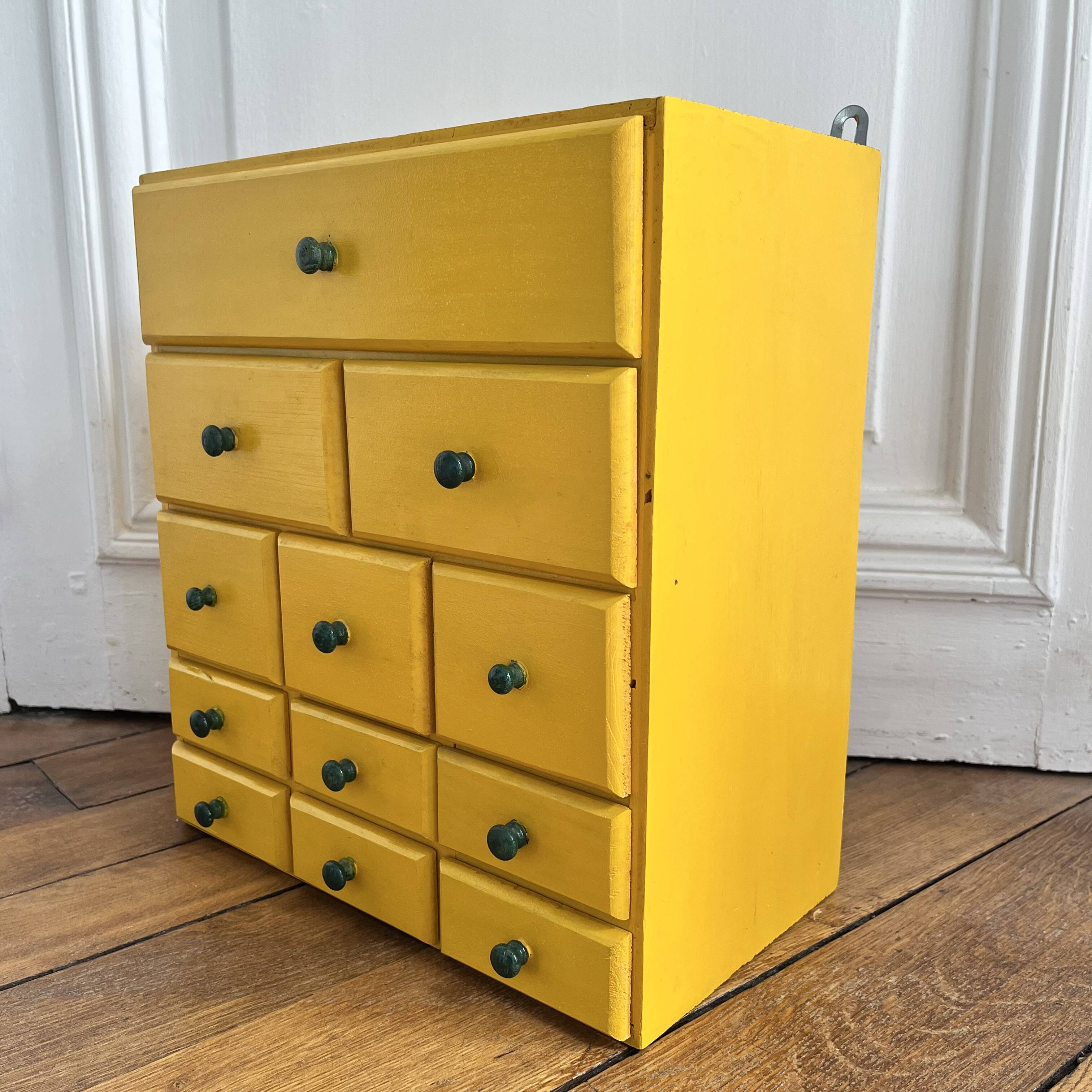 Casier étagère de rangement vintage à tiroirs