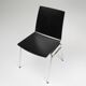 21th Century black design chair with wooden seat, Belgium