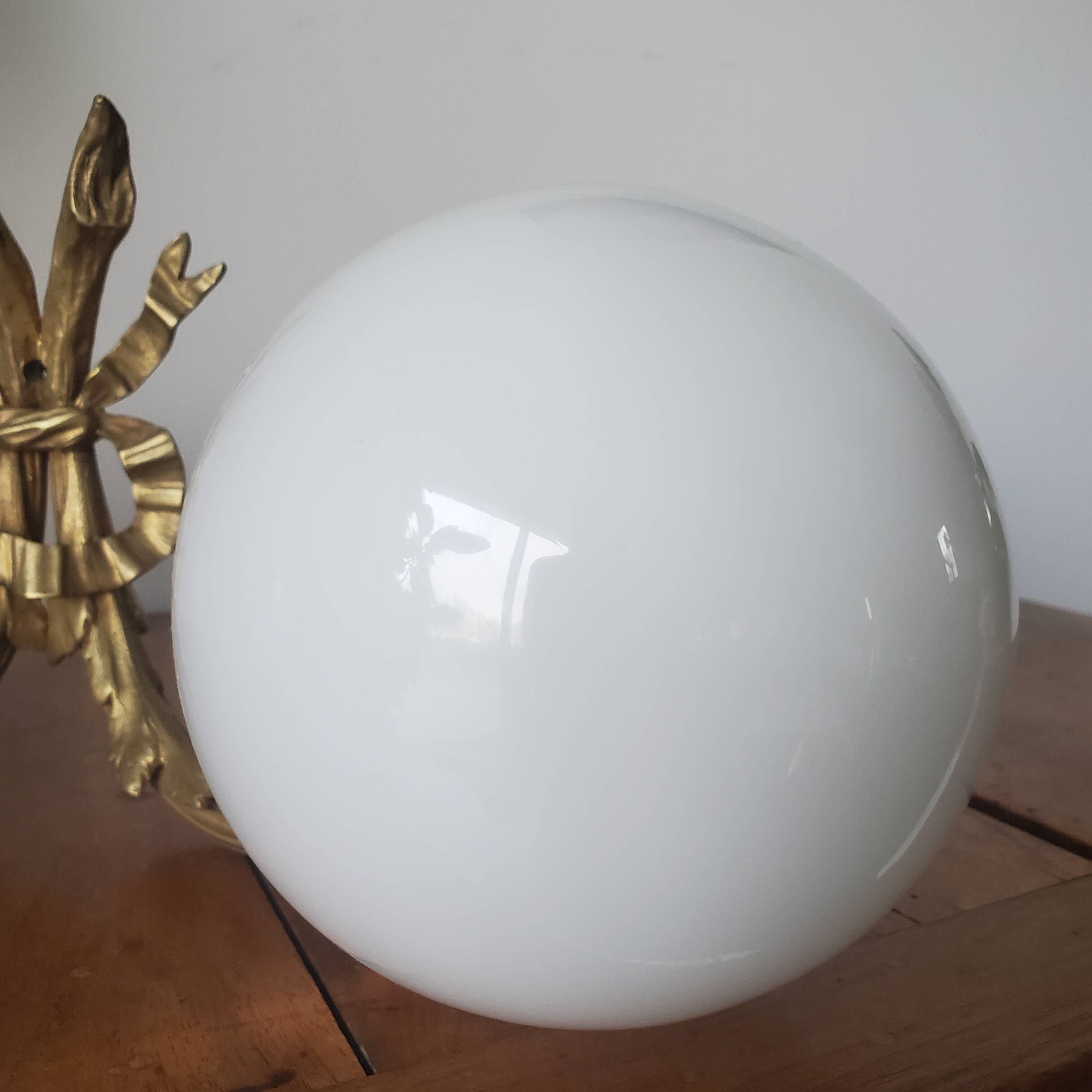 Vintage double opaline wall lamp