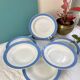 6 pastel blue soup plates in céranord st amand earthenware - languedoc model - lot 1