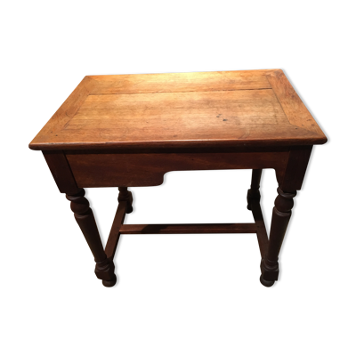 Table écritoire en chêne rustique avec tiroir