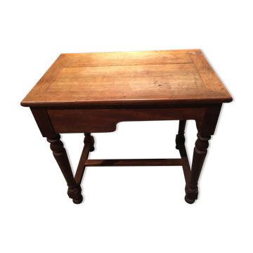 Table écritoire en chêne rustique avec tiroir
