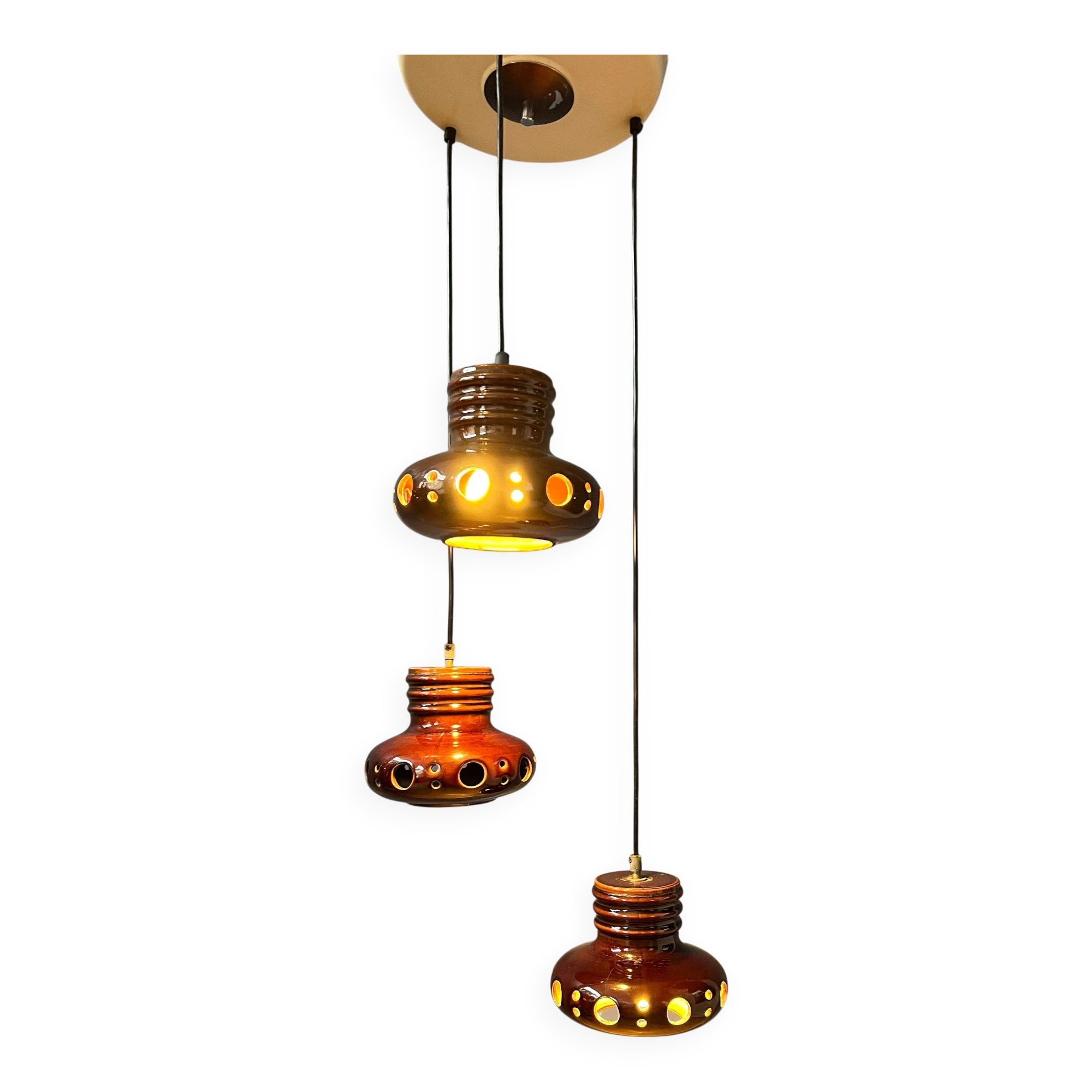 Ceramic chandelier West Germany / pendant