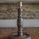 Wooden lamp, vintage turned wood lamp base, table lamp, living room lamp