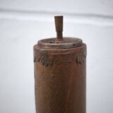 Vintage standing ashtray, push ashtray, brutalist ashtray, metal ashtray, end of sofa