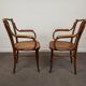 Paire de fauteuils bistrot en bois courbé